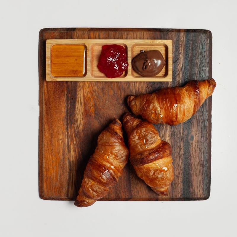 Mini croissanty s nutellou, džemem a medem
